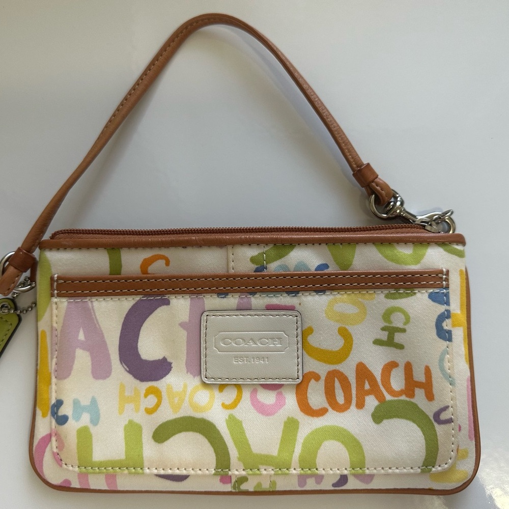 Coach Multicolor Wristlet Bag
